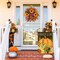 20 inch Autumn Sunflower Wreath, Harvest Decor for Farmhouse Outdoor Porch,Thanksgiving Wall Decorations for Home,Fall Indoor Decor with Fall Leaf,Sunflower